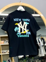 1506 - Áo New Era NY Bãi Biển Beach Coconut - Đen Chữ Xanh [HÀNG CHÍNH HÃNG]