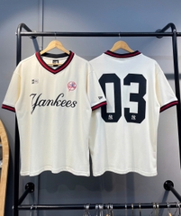 1532 - Áo New Era NY Yankees 03 - Trắng Kem [HÀNG CHÍNH HÃNG]