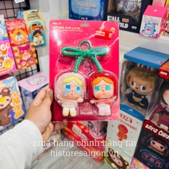 1314 - Crybaby Cherry - POPMART CRYBABY Crying For Love Series Love You Cherry Much Vinyl Plush Hanging Card [CHÍNH HÃNG]