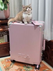 1321 - Vali Fila Hồng Size Cabin 22 Xách Tay Embossed Logo [HÀNG CHÍNH HÃNG] [HÀNG CHÍNH HÃNG]