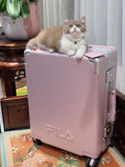 1321 - Vali Fila Hồng Size Cabin 22 Xách Tay Embossed Logo [HÀNG CHÍNH HÃNG] [HÀNG CHÍNH HÃNG]