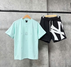 1929 - Áo New Era NY - Xanh Mint Thêu Monogram - Mặt Sau Trơn [HÀNG CHÍNH HÃNG]