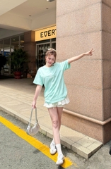 1929 - Áo New Era NY - Xanh Mint Thêu Monogram - Mặt Sau Trơn [HÀNG CHÍNH HÃNG]