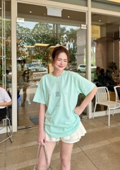 1929 - Áo New Era NY - Xanh Mint Thêu Monogram - Mặt Sau Trơn [HÀNG CHÍNH HÃNG]