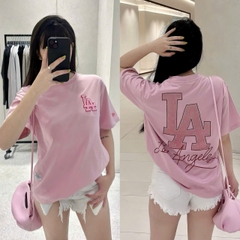 1928 - Áo New Era LA - Hồng Chữ LA Thêu [HÀNG CHÍNH HÃNG]