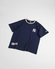 1924 - Áo New Era NY New York Yankees - Xanh Navy Viền Cổ Trắng 10932098	 [HÀNG CHÍNH HÃNG]