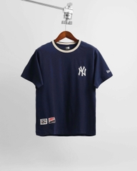 1924 - Áo New Era NY New York Yankees - Xanh Navy Viền Cổ Trắng 10932098	 [HÀNG CHÍNH HÃNG]