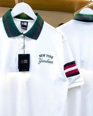 1884 - Áo New Era Polo NY Trắng Cổ Xanh [HÀNG CHÍNH HÃNG]