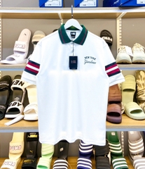1884 - Áo New Era Polo NY Trắng Cổ Xanh [HÀNG CHÍNH HÃNG]