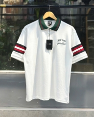 1884 - Áo New Era Polo NY Trắng Cổ Xanh [HÀNG CHÍNH HÃNG]