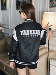1885 - Áo Bomber New Era New York Yankees Đem Viền Trắng [HÀNG CHÍNH HÃNG]