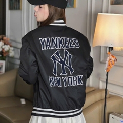 1914 - Áo Bomber New Era New York Yankees Đen Chữ Thêu Trắng [HÀNG CHÍNH HÃNG]