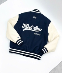 1915 - Áo Bomber New Era Boston Xanh Navy Trắng [HÀNG CHÍNH HÃNG]