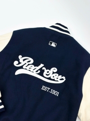 1915 - Áo Bomber New Era Boston Xanh Navy Trắng [HÀNG CHÍNH HÃNG]