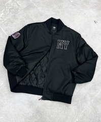 1916 - Áo Bomber New Era NY Big Logo Đen [HÀNG CHÍNH HÃNG]