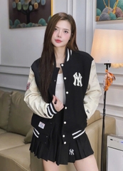 1918 - Áo Bomber New Era NY Century Circle Đen [HÀNG CHÍNH HÃNG]