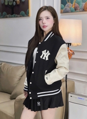 1918 - Áo Bomber New Era NY Century Circle Đen [HÀNG CHÍNH HÃNG]