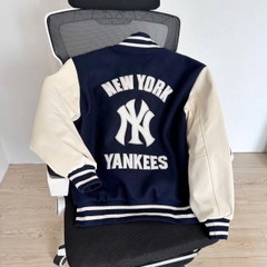1933 - Áo Bomber Varsity New Era NY Yankee - Đen Tay Trắng [HÀNG CHÍNH HÃNG]