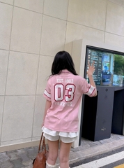 1944 - Áo Polo New Era NY New York 03 Yankee Hồng [HÀNG CHÍNH HÃNG]