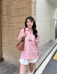 1944 - Áo Polo New Era NY New York 03 Yankee Hồng [HÀNG CHÍNH HÃNG]