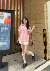 1944 - Áo Polo New Era NY New York 03 Yankee Hồng [HÀNG CHÍNH HÃNG]