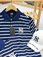 1930 - Áo Polo New Era NY New York - Xanh Navy - Sọc Trắng Ngang [HÀNG CHÍNH HÃNG]
