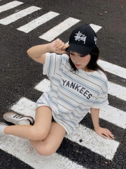 1945 - Áo New Era New York Yankees - Trắng Sọc Xanh Dương [HÀNG CHÍNH HÃNG]