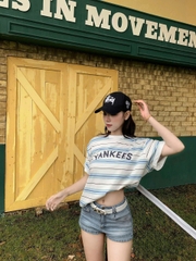 1945 - Áo New Era New York Yankees - Trắng Sọc Xanh Dương [HÀNG CHÍNH HÃNG]