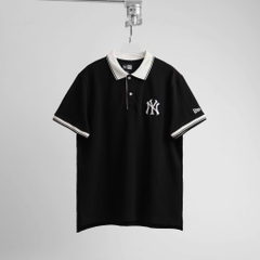 1960 - Áo Polo New Era NY - Đen NY Trắng Cổ Trắng  [HÀNG CHÍNH HÃNG]