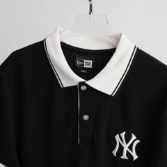 1960 - Áo Polo New Era NY - Đen NY Trắng Cổ Trắng  [HÀNG CHÍNH HÃNG]