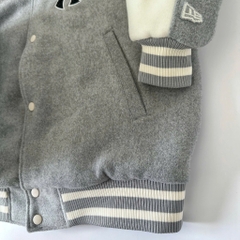 1971 - Áo Bomber New Era Nỉ New York Yankee - Xám Tay Trắng NY 03 [HÀNG CHÍNH HÃNG]