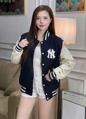 1970 - Áo Bomber New Era Vasity New York Yankee - Xanh Navy Tay Kem Yankee 1903 [HÀNG CHÍNH HÃNG]