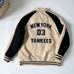 1969 - Áo Bomber New Era Nỉ New York Yankee - Tay Nâu Đen NY [HÀNG CHÍNH HÃNG]