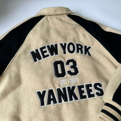 1969 - Áo Bomber New Era Nỉ New York Yankee - Tay Nâu Đen NY [HÀNG CHÍNH HÃNG]