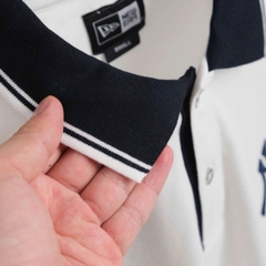 1991 - Áo Polo New Era NY - Trắng NY Đen Cổ Đen [HÀNG CHÍNH HÃNG]