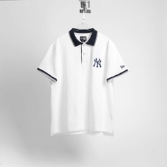 1991 - Áo Polo New Era NY - Trắng NY Đen Cổ Đen [HÀNG CHÍNH HÃNG]