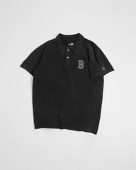 2599 - Áo Polo New Era RedSox Wash - Đen chữ Xám [HÀNG CHÍNH HÃNG]