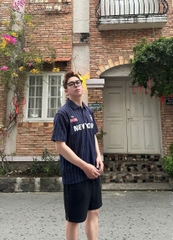 2736 - Áo Polo New Era New York Xanh Navy Sọc [HÀNG CHÍNH HÃNG]