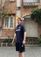 2736 - Áo Polo New Era New York Xanh Navy Sọc [HÀNG CHÍNH HÃNG]