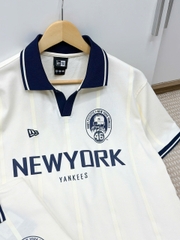 2763 - Áo Polo New Era New York Jersey 43 Trắng Kem [HÀNG CHÍNH HÃNG]