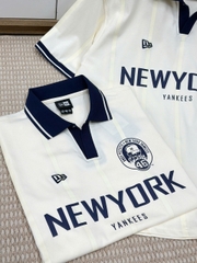 2763 - Áo Polo New Era New York Jersey 43 Trắng Kem [HÀNG CHÍNH HÃNG]