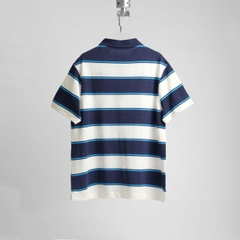 2772 - Áo Polo New Era Boston 01 Red Sox Trắng Sọc Xanh [HÀNG CHÍNH HÃNG]