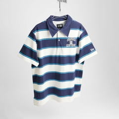 2772 - Áo Polo New Era Boston 01 Red Sox Trắng Sọc Xanh [HÀNG CHÍNH HÃNG]