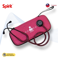 Ống nghe 2 mặt Spirit CK-SD601CPF, dây màu Burgundy, Full Black, phiên bản đặc biệt