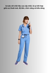 Quần Scrubs nữ cao cấp, thương hiệu MOH, kiểu Basic, 2 túi, chất vải và form chuẩn Mỹ (WPS104R)