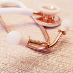 Ống Nghe 2 mặt ADC 608 Trắng Gương Vàng White Rose Gold