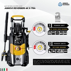 Máy xịt rửa chuyên dụng Annovi Reverberi 4K TWIN FLOW – motor kép, áp lực cao 150bar, 2500W
