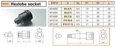 Đầu khẩu BiX 3/8 BP305E