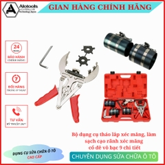 Bộ dụng cụ tháo lắp xéc măng, làm sạch cạo rãnh xéc măng, cổ dê vô bạc 9 chi tiết