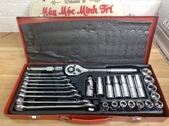 Bộ đầu khẩu cờ lê chân 1/2 thương hiệu euro king 29 chi tiết